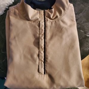 Ping Golf  Men’s L 1/4 Zip Pullover Beige Windbreaker Short Sleeve Golf Jacket